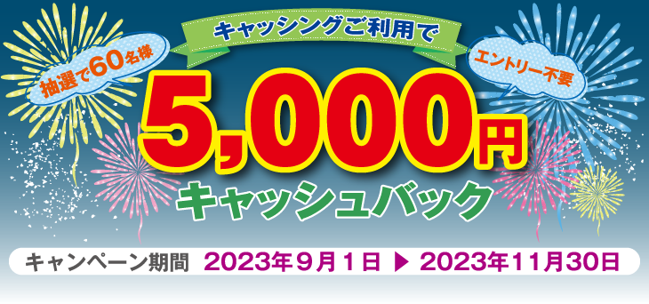 【エントリー不要】キャッシング＆ショッピングのご利用で、5,000円キャッシュバックキャンペーン！